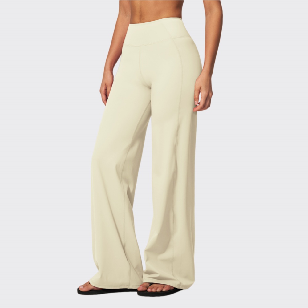 High Waist Leggings - ハイウエストルーズフィットスポーツパンツ女性用ソリッドカラーヨガレギンス通気性プッシュアップジムワークアウトランニングフィットネスフレアパンツ