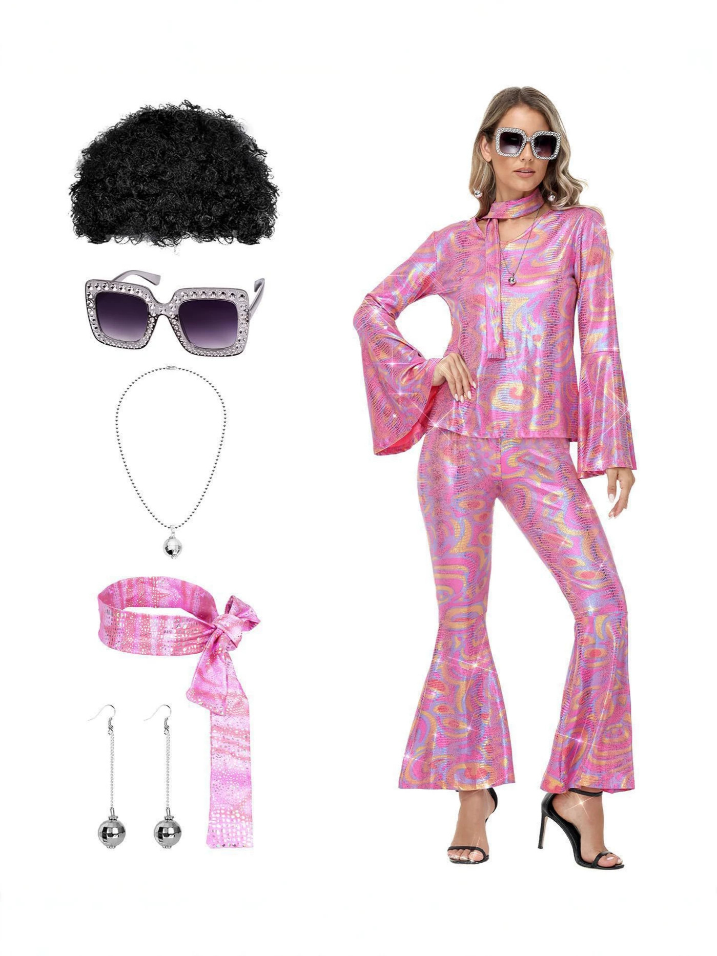 Women'S Fashion From The 70S - ディスコ 70年代 レトロ コスプレ衣装 女性用 -