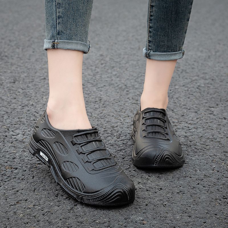 Women'S Fashion Rain Boots - 防水ゴムレインブーツ女性ローカットショート足首高厚底屋外作業夏のファッションカジュアルユニセックスレインシューズ