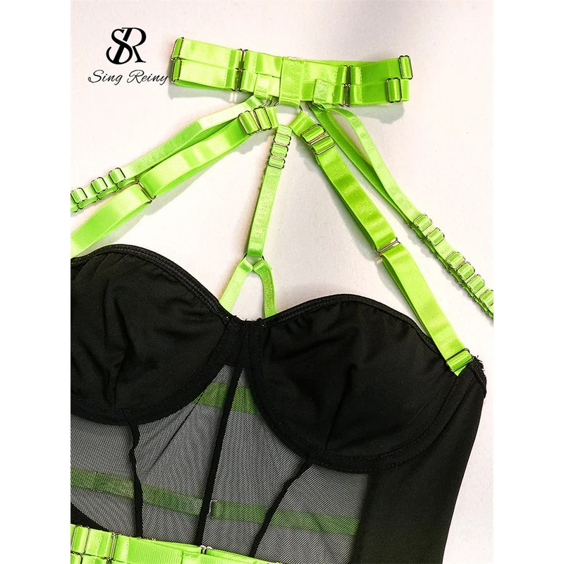 Women'S Fashion Underwear - ノリアファッション ホルターネック シースルー セクシー プレイスーツ 女性用