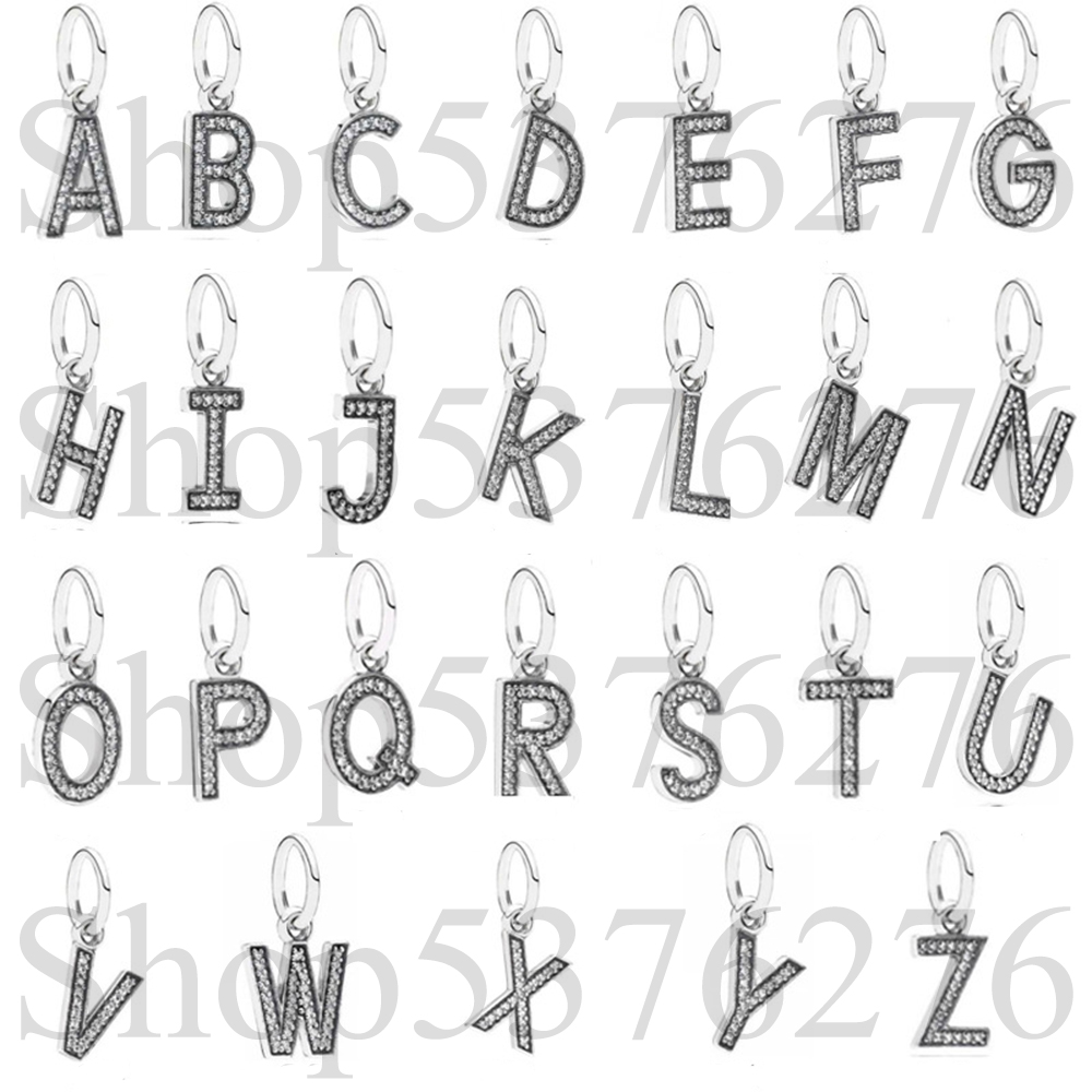 Women'S Fashion From The 20S - 925スターリングシルバービーズ アルファベット文字 A B C D