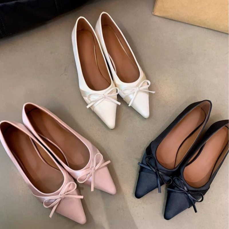 Women Fashion Store - 夏の新作シフォンファッション、甘いリボン付きカジュアルフラットサンダル（女性用）、快適なスリッポンシューズ、アウトドアウェア2026