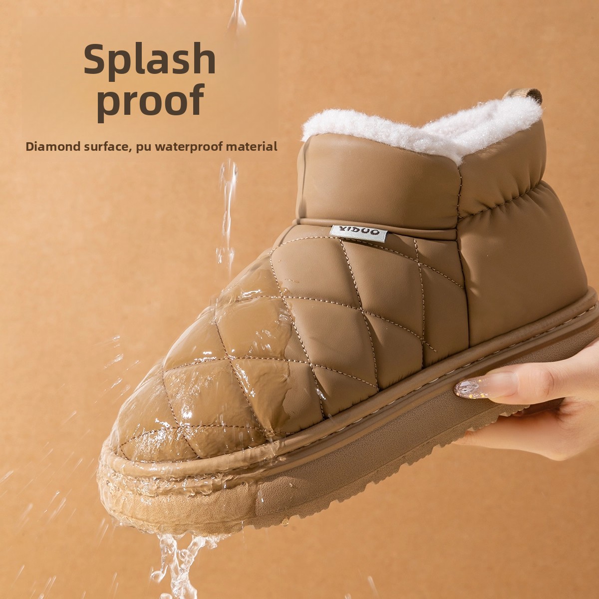 女性用冬用防水スノーブーツ、プラットフォーム、滑り止め、ファ - Women'S Fashion Rain Boots のレビューと価格