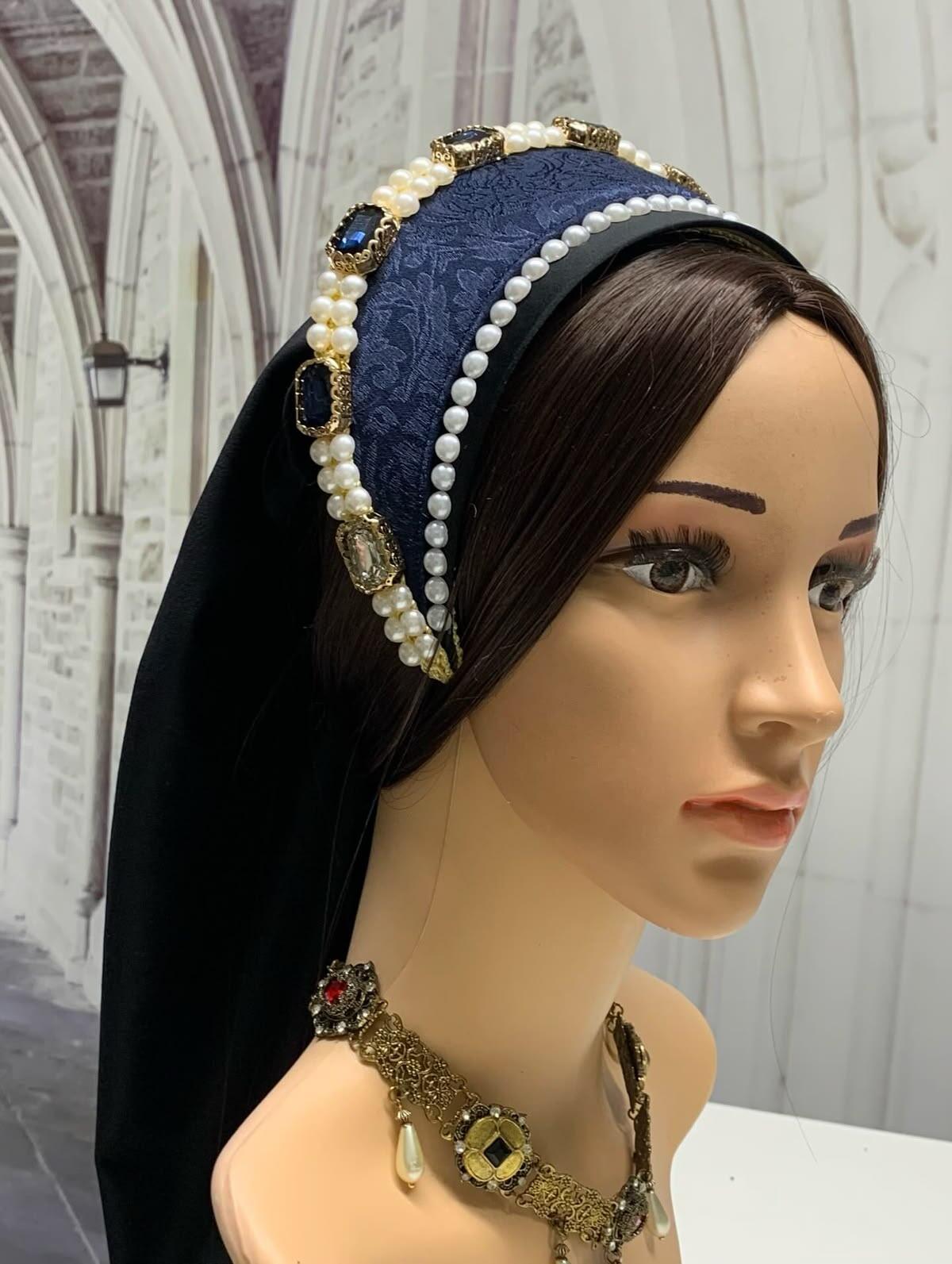 ヴィンテージ女性用フレンチチューダー女王アン・ボレーン風コス - Women'S Fashion Hats のレビューと価格