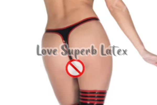 天然ラテックスファッション女性用ブリーフ黒と赤のラテックスフ - Women'S Fashion Underwear のレビューと価格