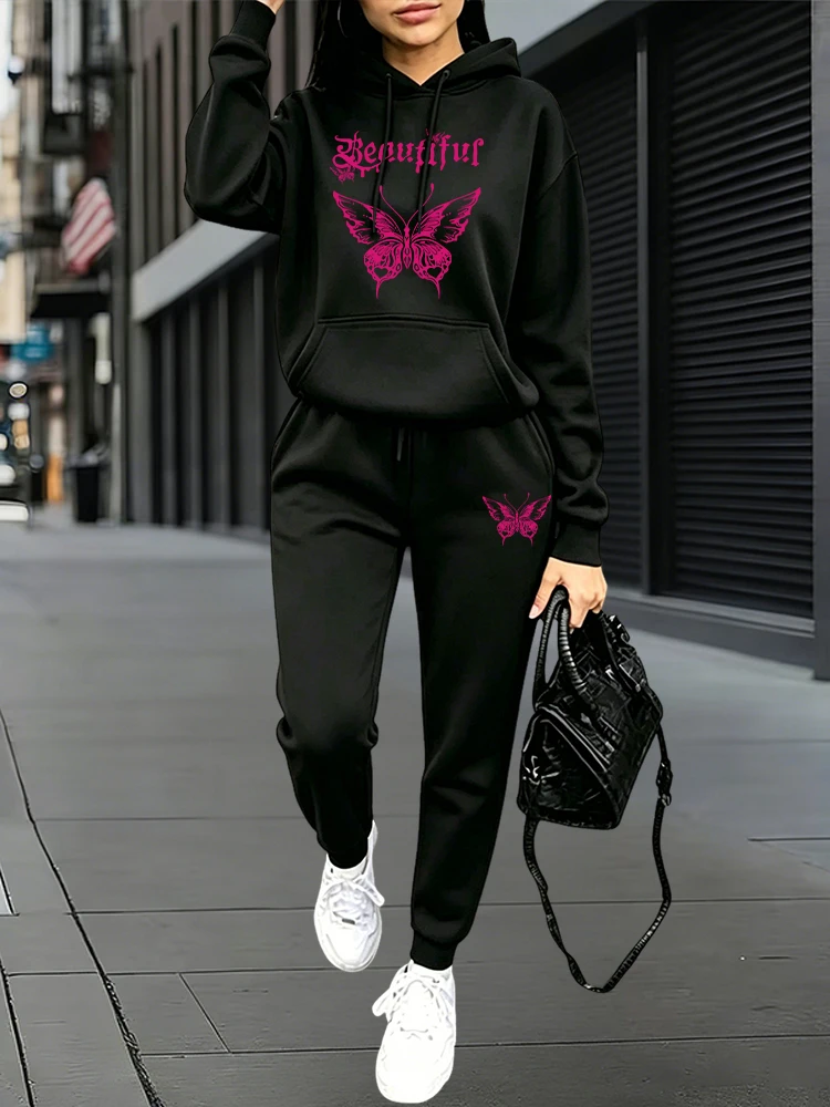 秋冬デイリーカジュアルスポーツジョガーセット パーカー+スウ - Women'S Fashion Winter 2026 のレビューと価格