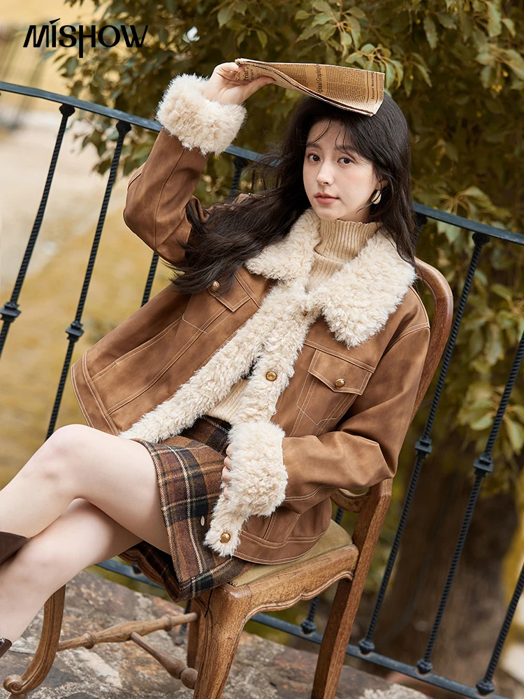 MISHOW-レディースレザージャケット,ソフトコットンクリ - Women'S Fashion Leather Jacket のレビューと価格