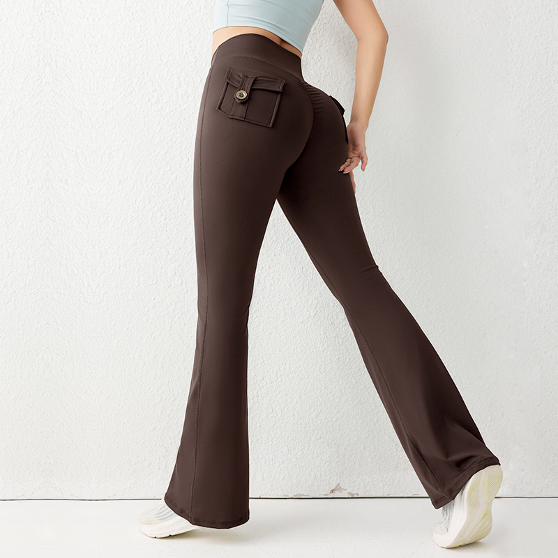 ソリッドカラーのバットリフティングジムフィットネスパンツハイ - High Waist Leggings のレビューと価格