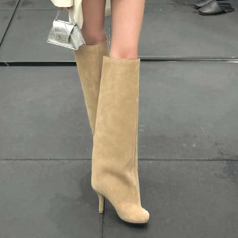 レディースニーハイブーツ スエード ハイヒールシューズ スリ - Women'S Fashion Winter 2026 のレビューと価格