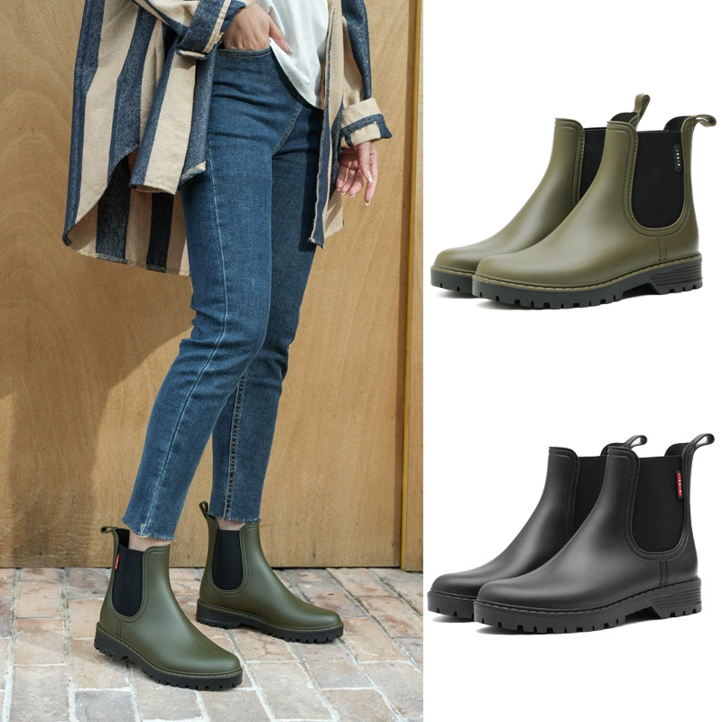 ファッショナブルな女性用ショートノンスリップレインブーツチェ - Women'S Fashion Rain Boots のレビューと価格