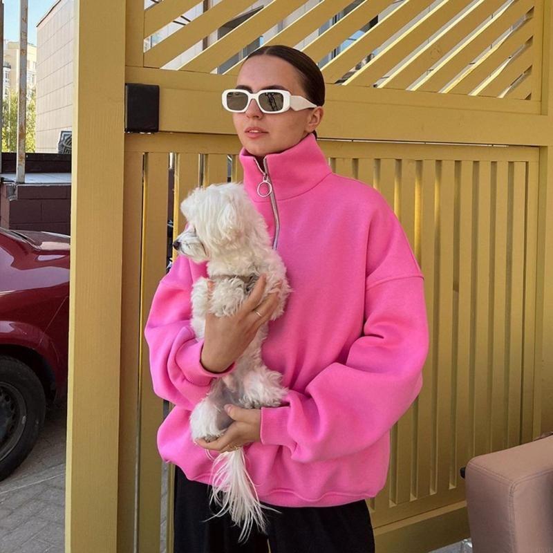 QXND レディース 2023 ファッション特大クォータージ - Women'S Fashion Quarter Zip のレビューと価格