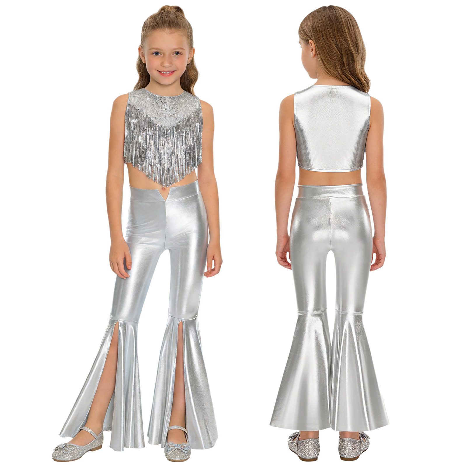 女の子 70 年代 ディスコ ダンス コスチューム ハロウィ - Women'S Fashion From The 70S のレビューと価格