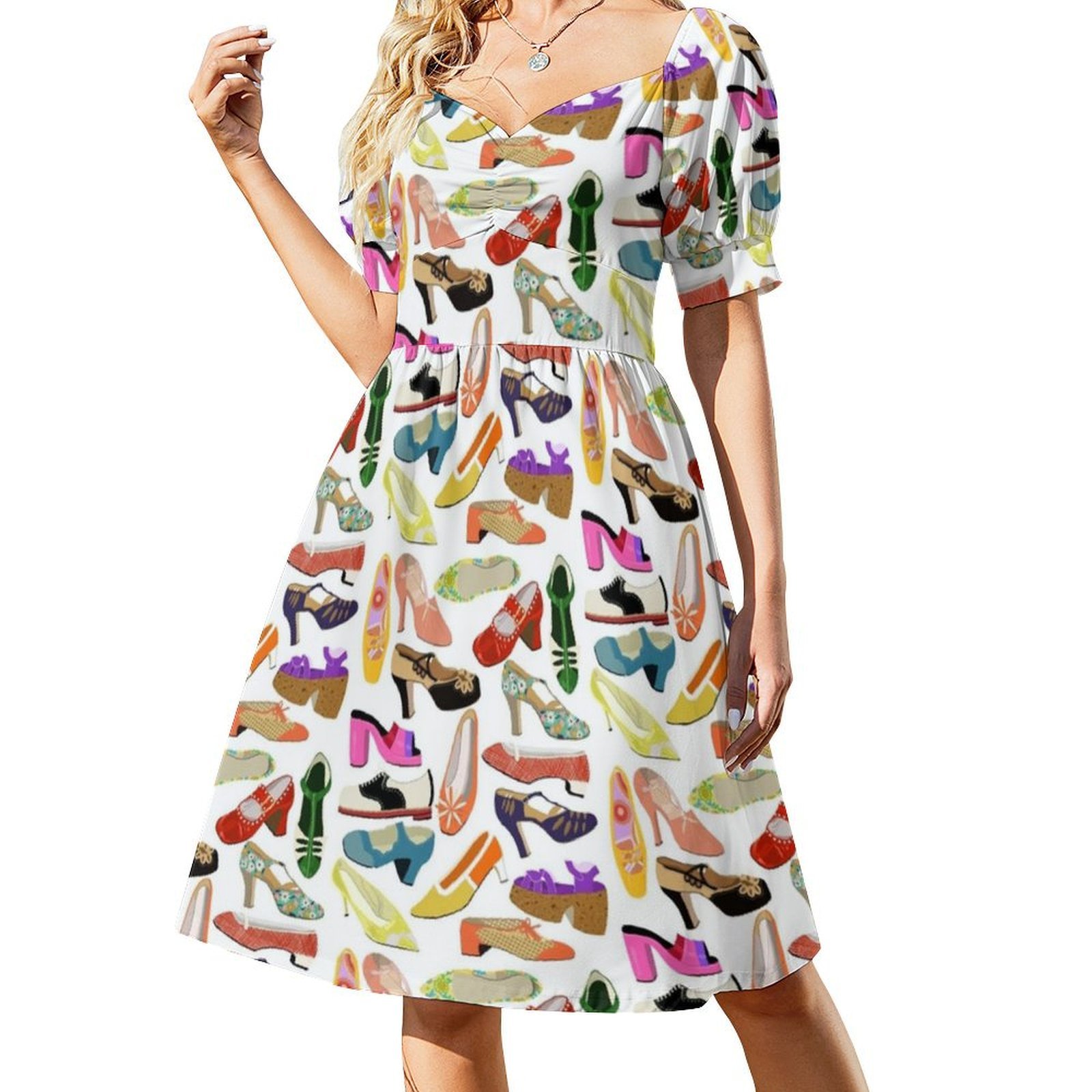 ヴィンテージシューズコレクション花柄スモックドレス女性のため - Smocked Dress Women のレビューと価格