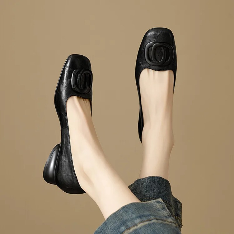 フランス風レディースシューズ パンプス レザーシューズ スク - Women Fashion Store のレビューと価格