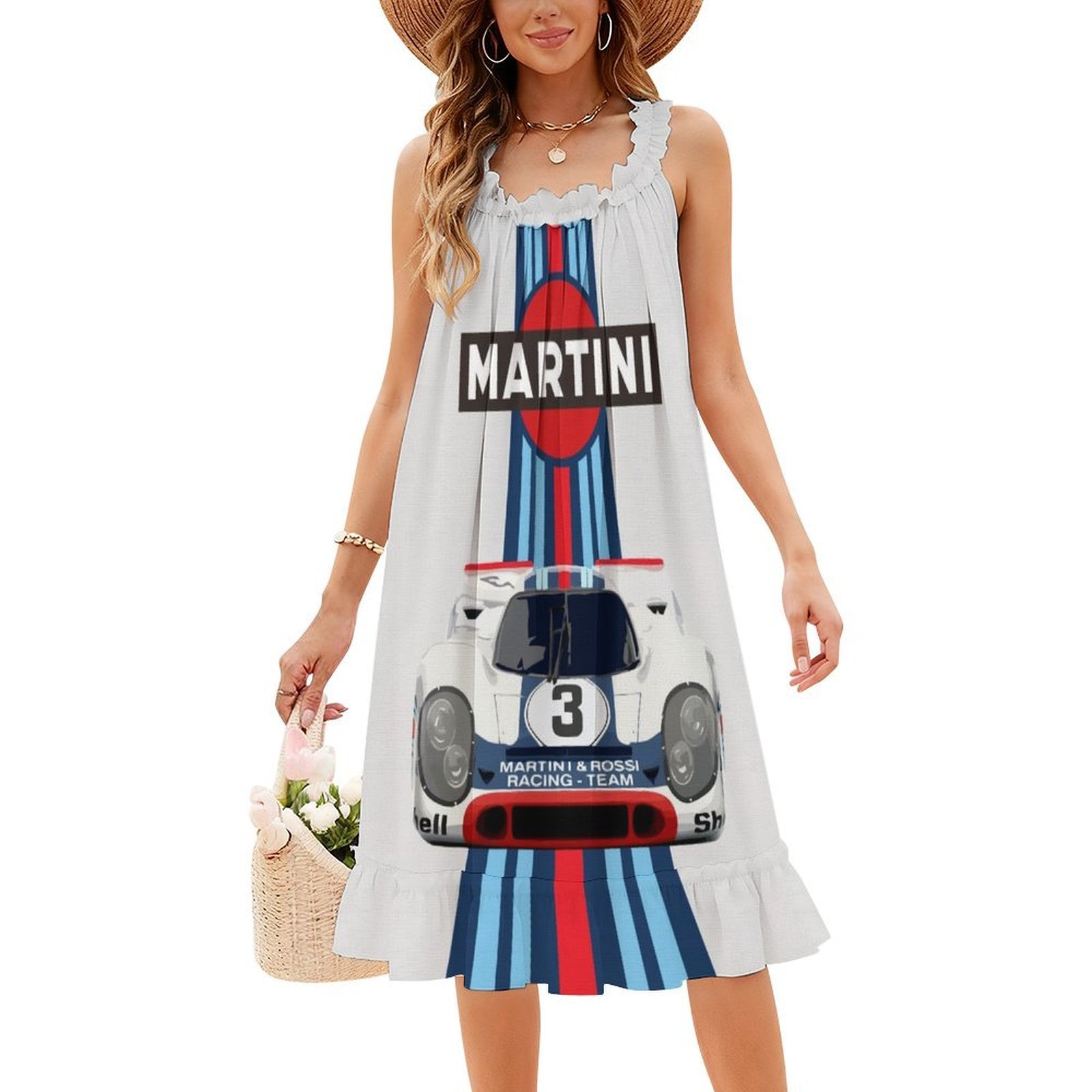 レーシングストライプ-ポルシェ 917 No 3 花柄スモッ - Smocked Dress Women のレビューと価格