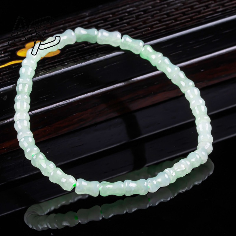 新しい本物の天然良質な翡翠竹のブレスレットネックレス、彫刻チ - Women Fashion Necklace のレビューと価格