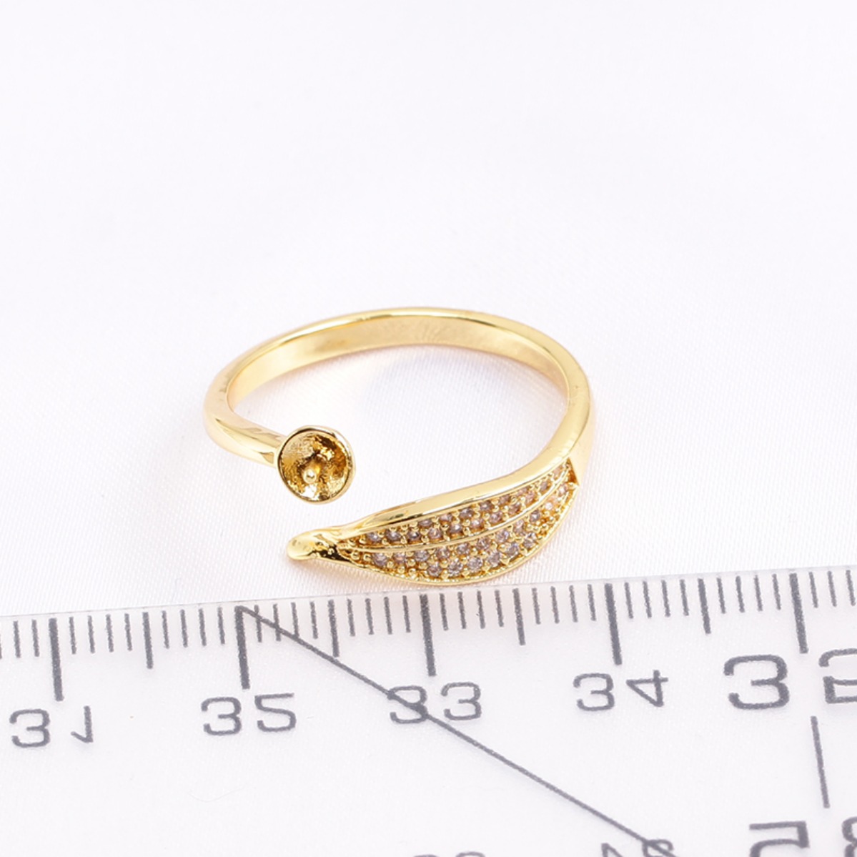 真鍮製14K金メッキミニマリストエッジィリングベゼルブランク - Women'S Fashion Edgy のレビューと価格