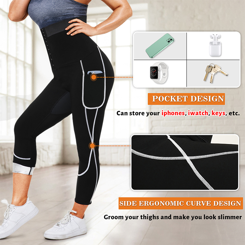 女性用サウナスウェットパンツ ハイウエスト コンプレッション - High Waist Leggings のレビューと価格