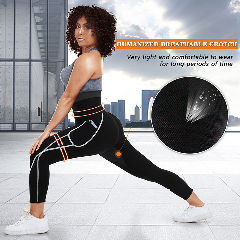女性用サウナスウェットパンツ ハイウエスト コンプレッション - High Waist Leggings のレビューと価格