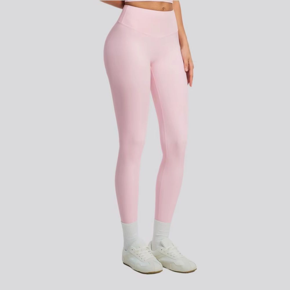 無地ヨガパンツ レディース ハイウエスト ジム フィットネス - High Waist Leggings のレビューと価格