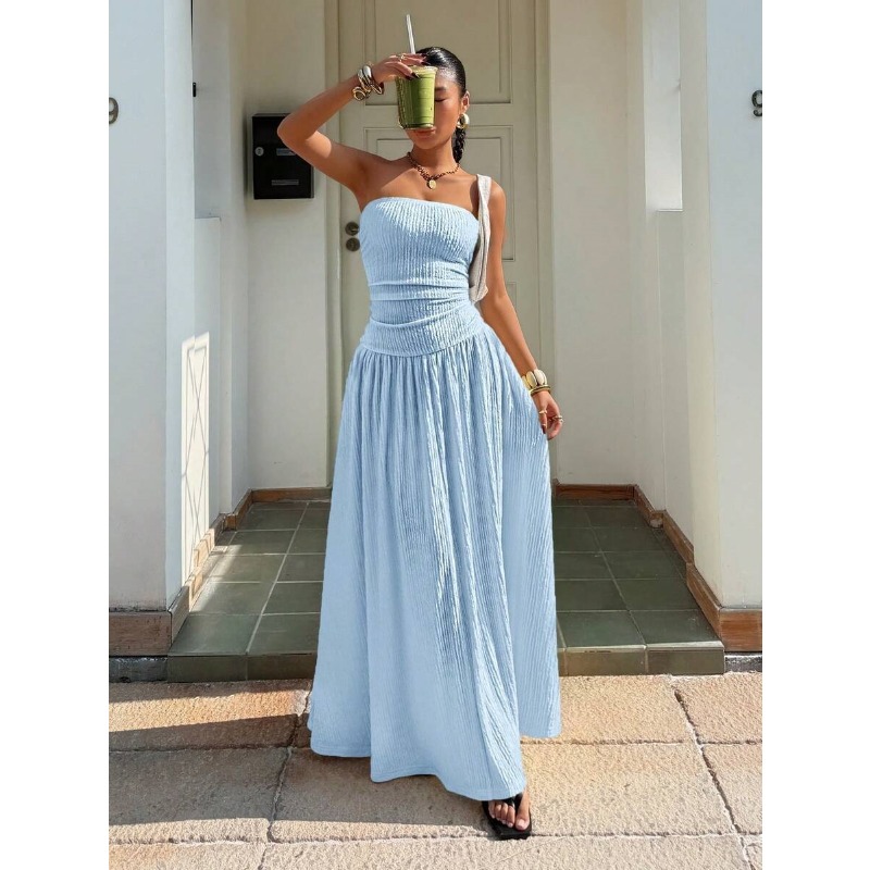2026年 レディースロングサマードレス ボヘミアンスタイル - Smocked Dress Women のレビューと価格