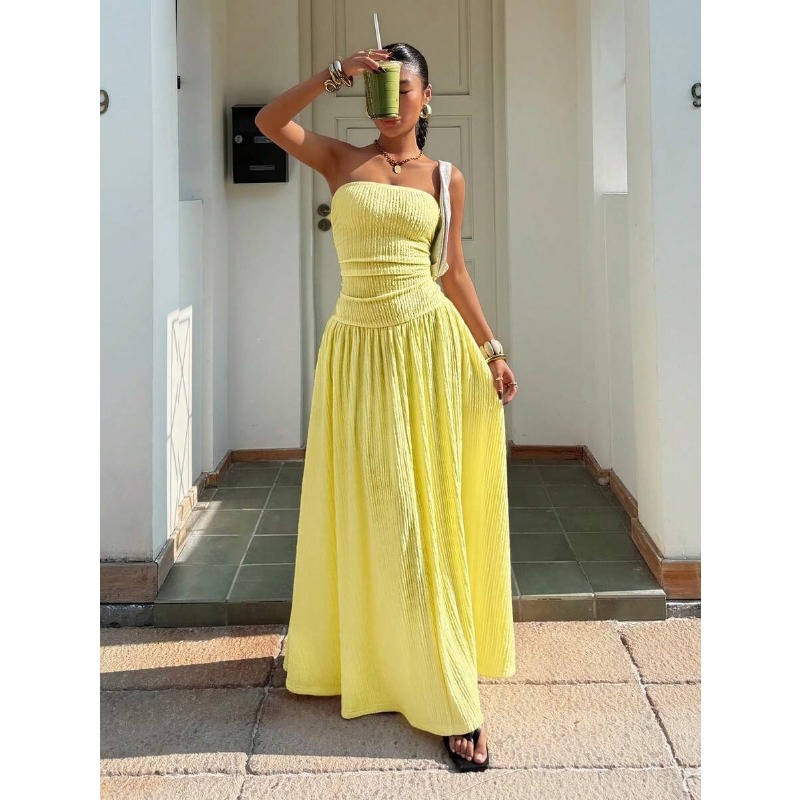2026年 レディースロングサマードレス ボヘミアンスタイル - Smocked Dress Women のレビューと価格