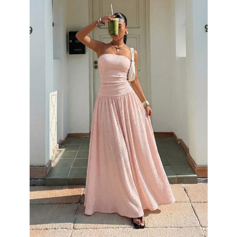 2026年 レディースロングサマードレス ボヘミアンスタイル - Smocked Dress Women のレビューと価格