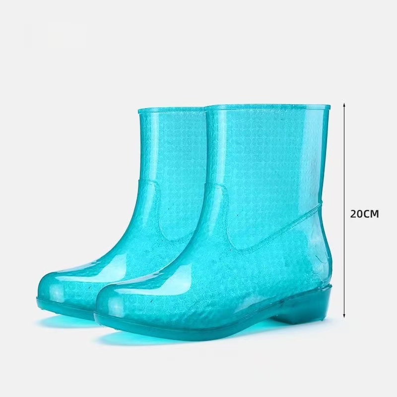 女性用透明ソフトソールレインシューズ,滑り止め,リネン,ゼリ - Women'S Fashion Rain Boots のレビューと価格