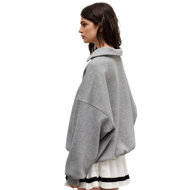 X5XA 女性ファッション長袖クォータージップスウェットシャ - Women'S Fashion Quarter Zip のレビューと価格