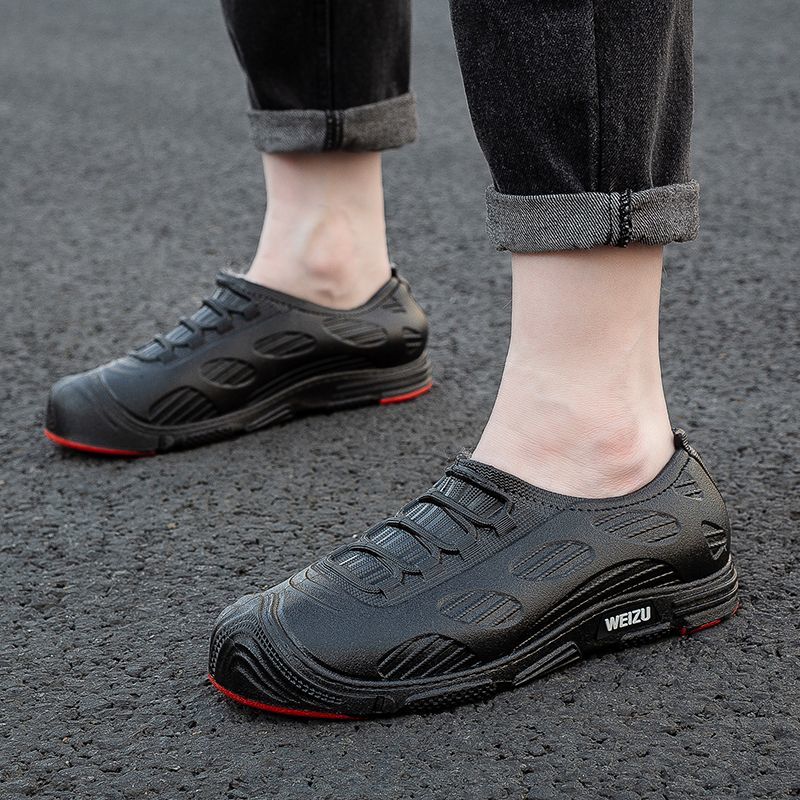 防水ゴムレインブーツ女性ローカットショート足首高厚底屋外作業 - Women'S Fashion Rain Boots のレビューと価格