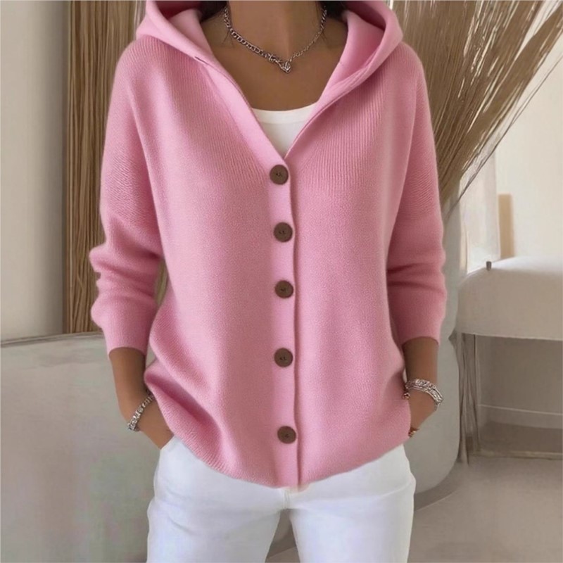 シンプルなファッションニットフード付きトップ新しい秋冬女性の - Women'S Fashion Quarter Zip のレビューと価格