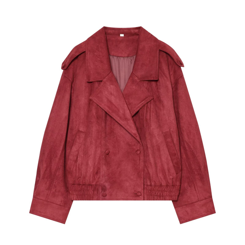 女性用2026新作スエード風レザーストラップアビエイタージャ - Women'S Fashion Leather Jacket のレビューと価格