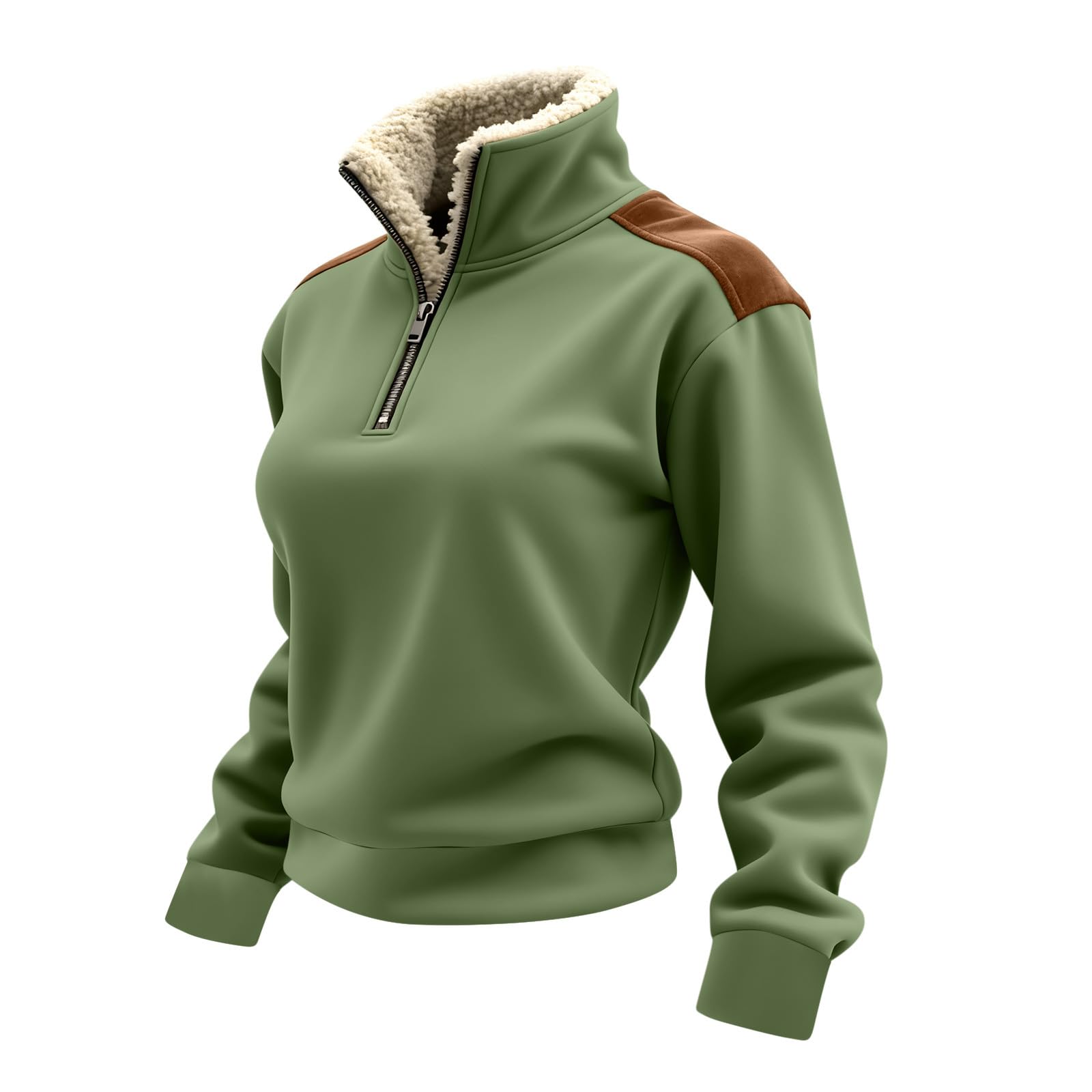 長袖トップス レディース トップス レディース 秋 スウェッ - Women'S Fashion Quarter Zip のレビューと価格