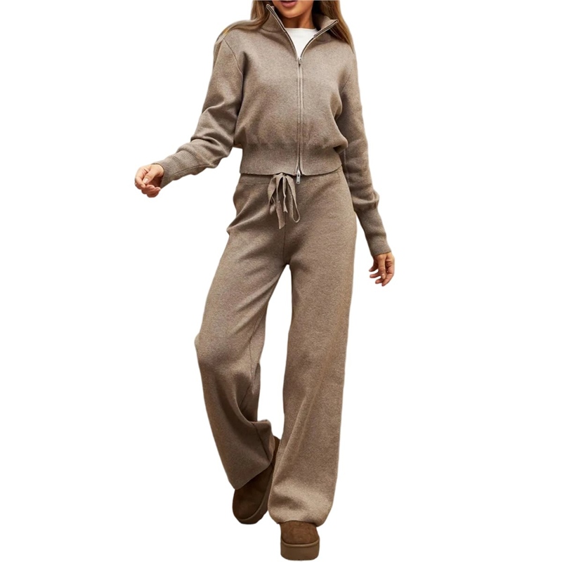 女性ラペルカラーカーディガンカジュアル毎日の通勤ニットプルオ - Women'S Fashion Quarter Zip のレビューと価格
