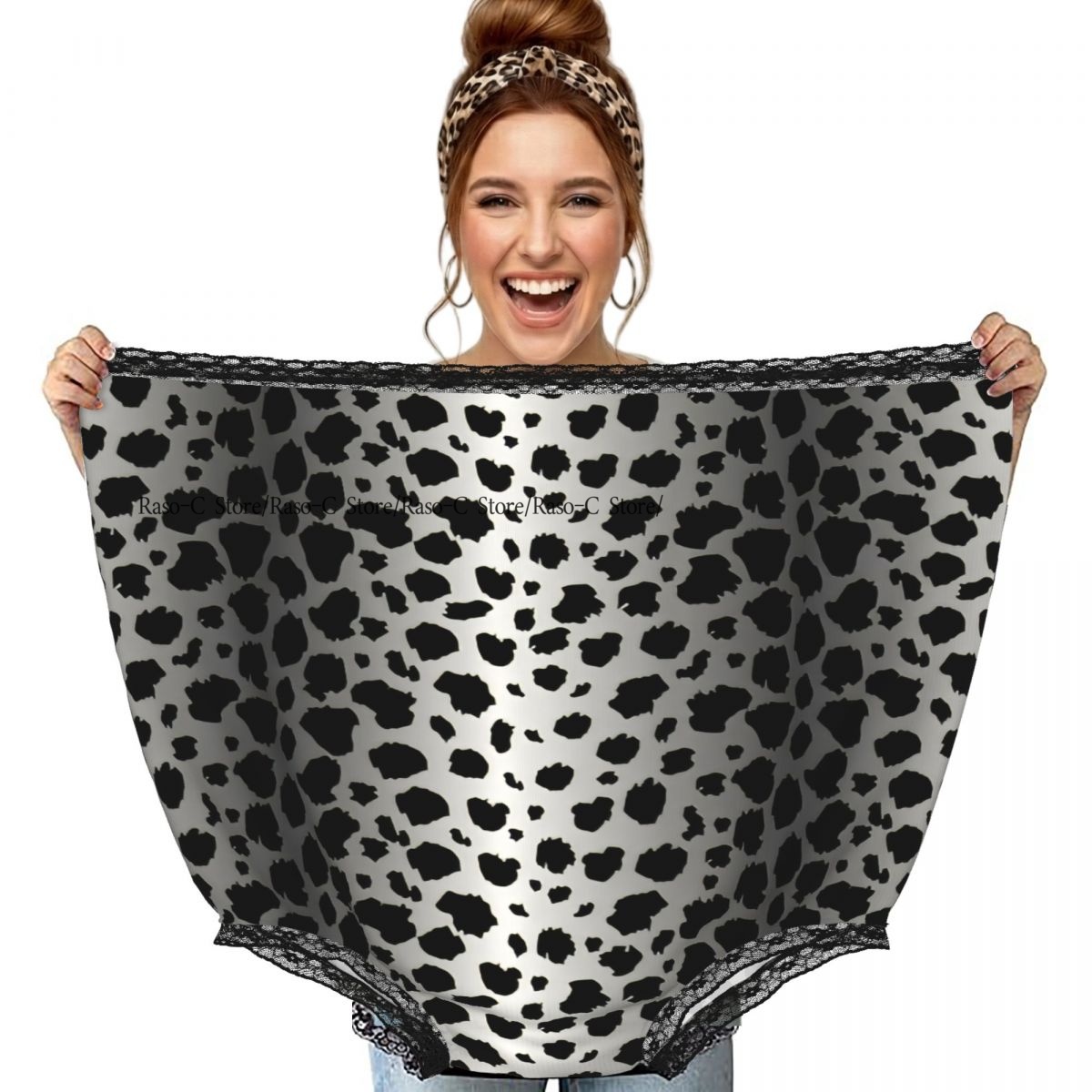 面白いギャグおばあちゃん下着ヒョウ柄黒と白のファッション背景 - Women'S Fashion Underwear のレビューと価格