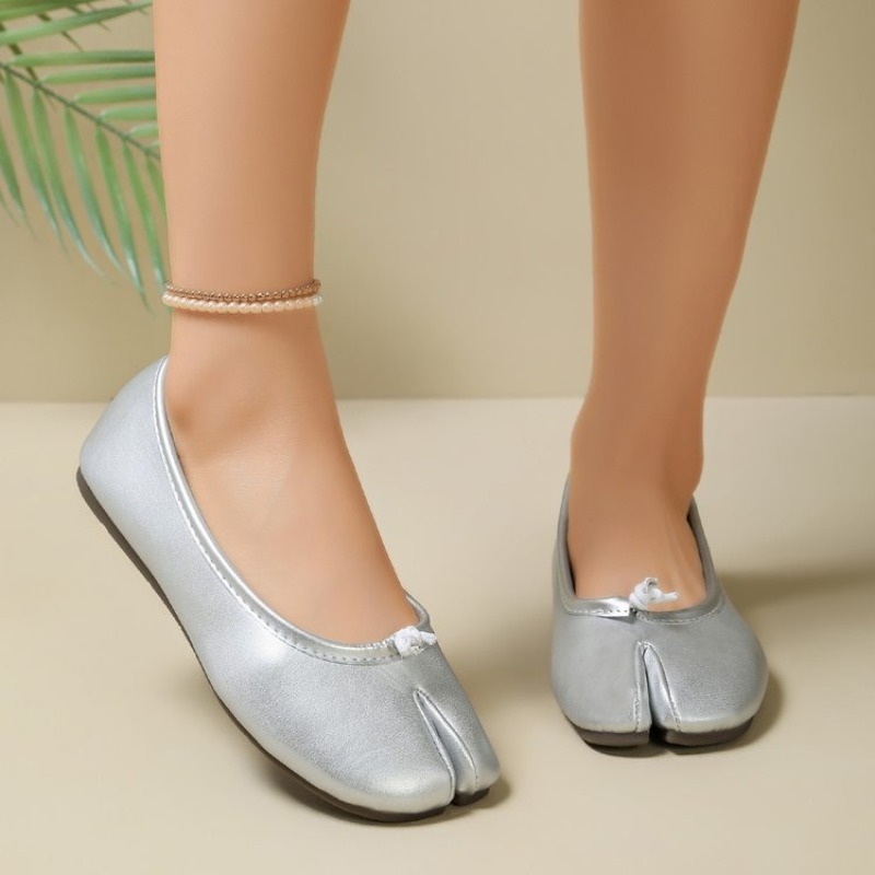 レディース スプリットトゥ バレエシューズ ノット装飾 スリ - Women Fashion Store のレビューと価格