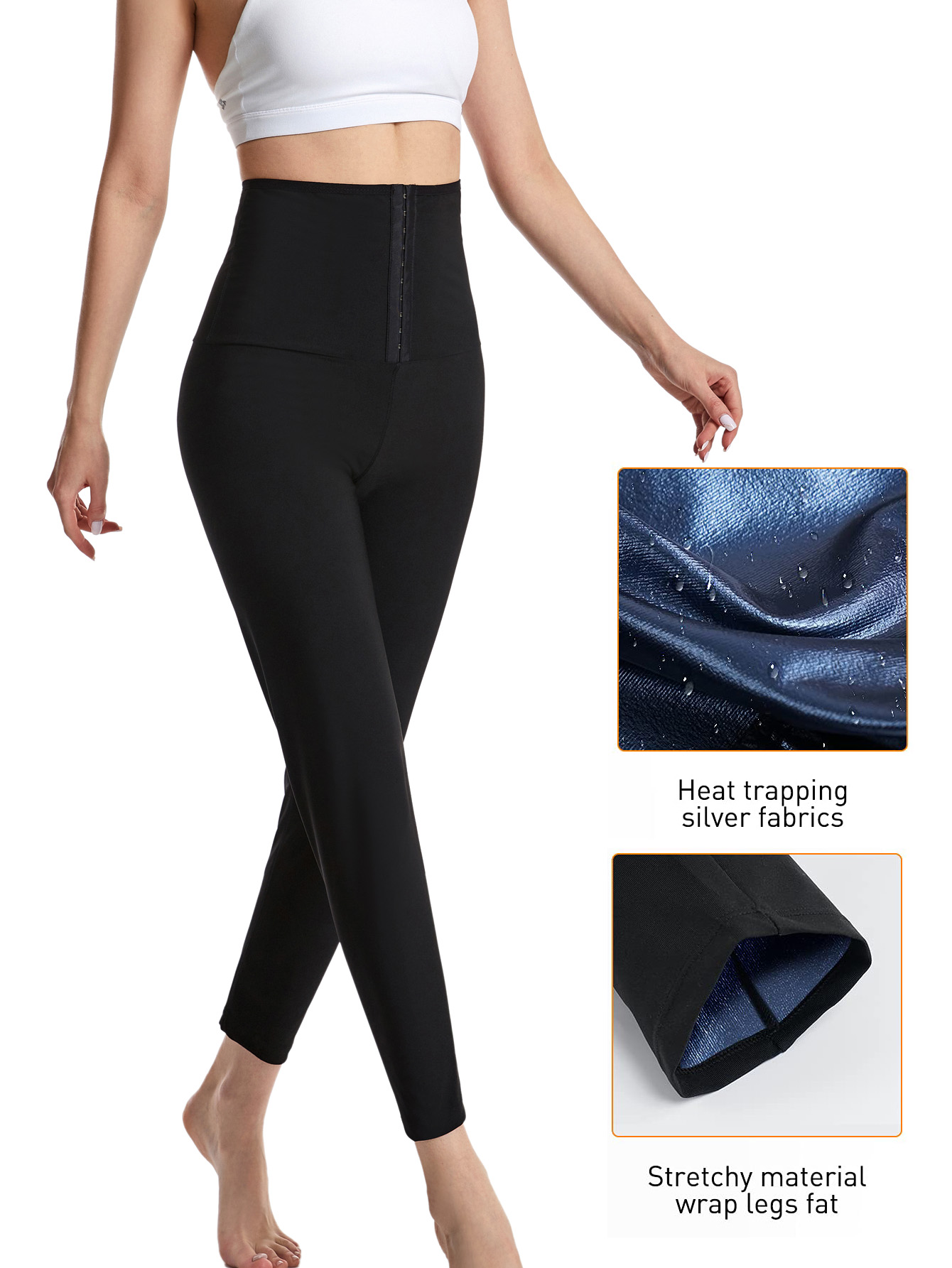 女性用サウナスウェットパンツ ハイウエスト ワークアウトレギ - High Waist Leggings のレビューと価格
