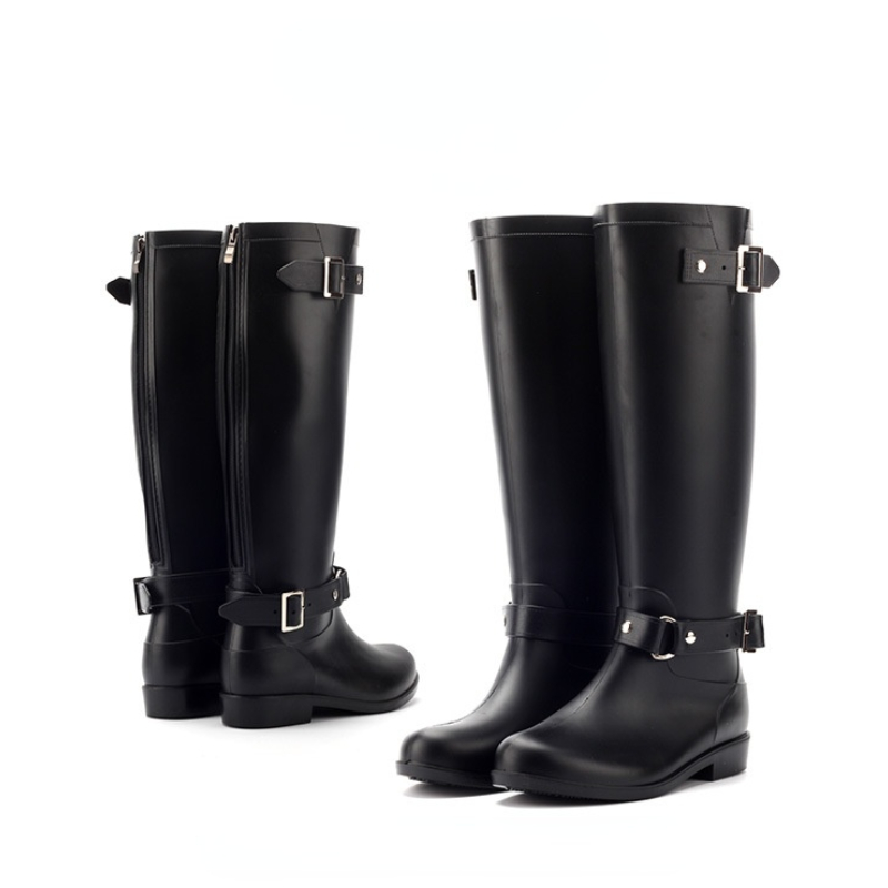 女性用ラバーブーツ防水作業ファッションバックジッパーラウンド - Women'S Fashion Rain Boots のレビューと価格