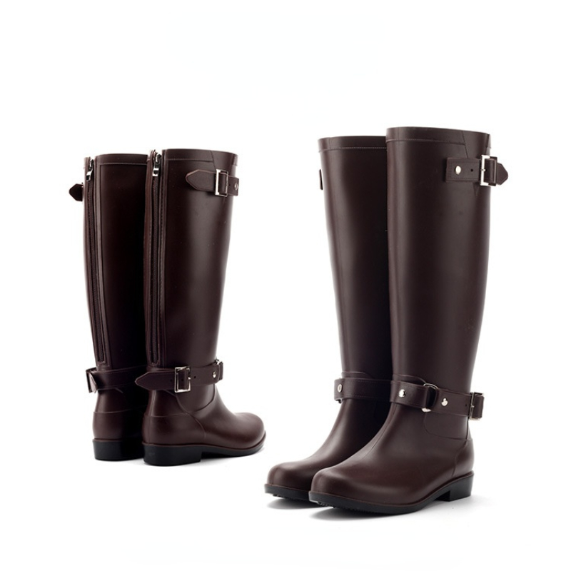 女性用ラバーブーツ防水作業ファッションバックジッパーラウンド - Women'S Fashion Rain Boots のレビューと価格