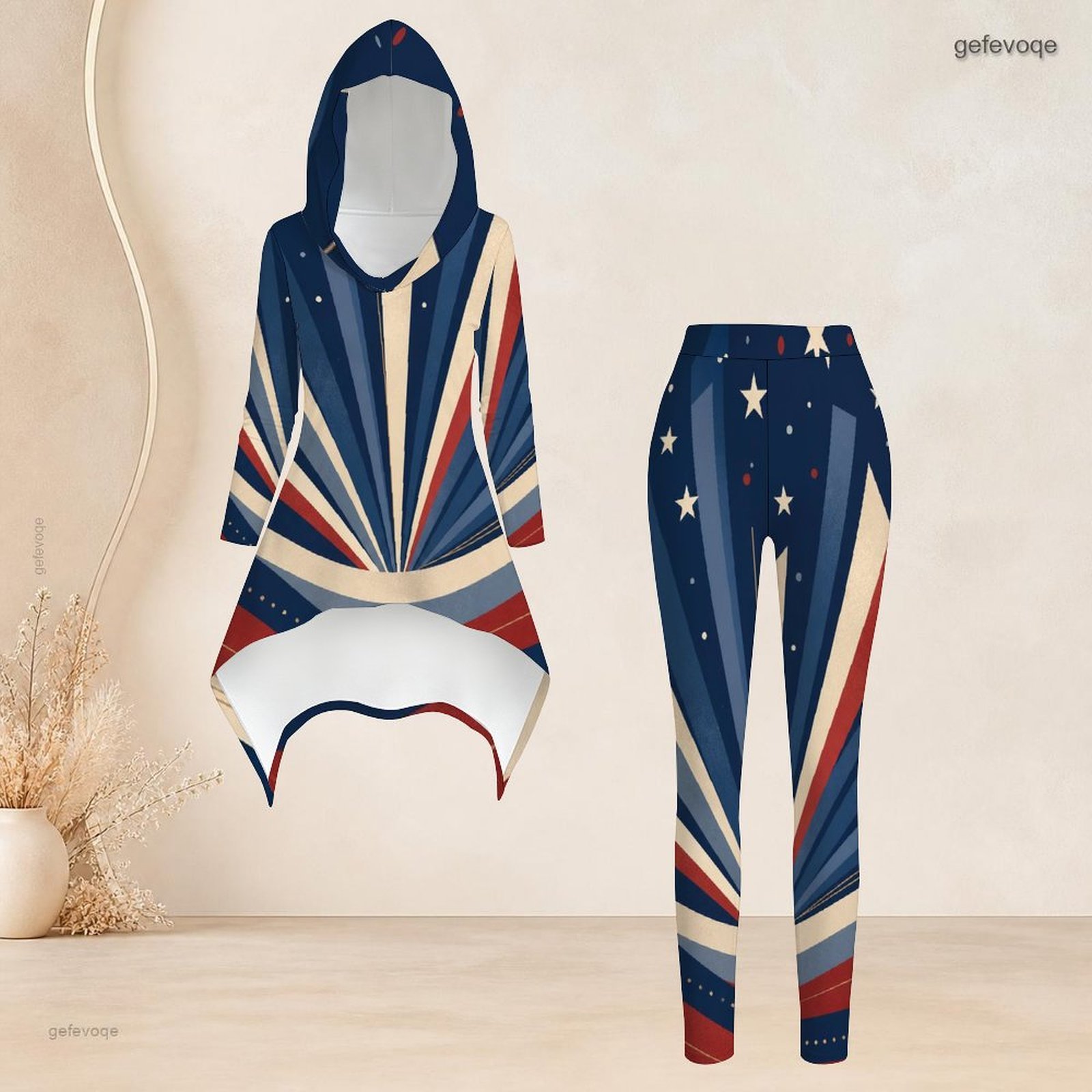 ファッションレディースカジュアル2ピースセット、フード付き長 - High Waist Leggings のレビューと価格