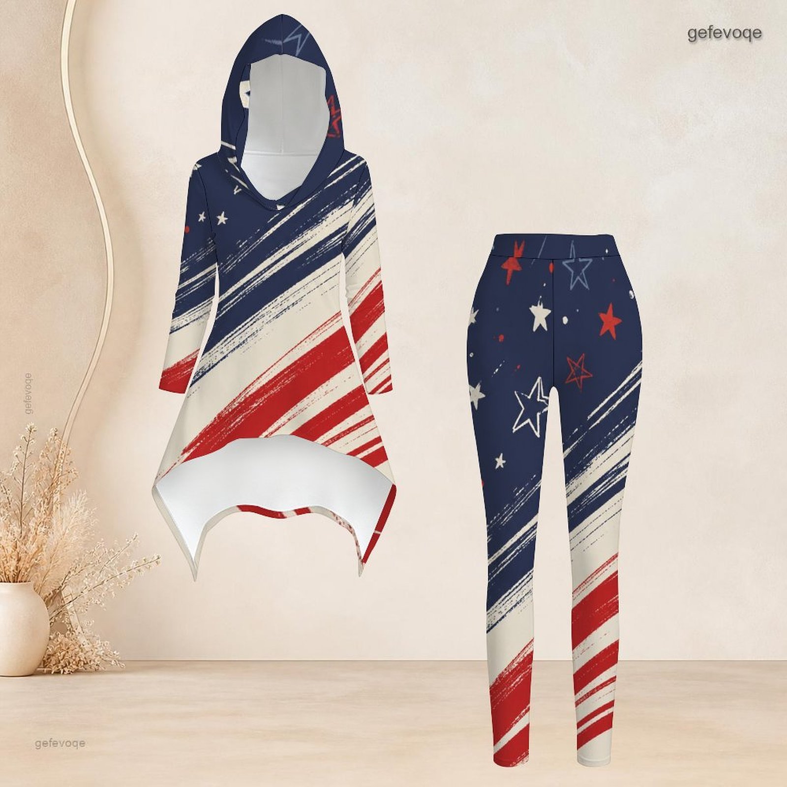ファッションレディースカジュアル2ピースセット、フード付き長 - High Waist Leggings のレビューと価格