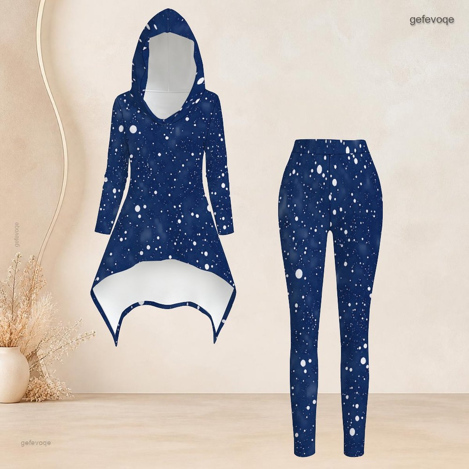 ファッションレディースカジュアル2ピースセット、フード付き長 - High Waist Leggings のレビューと価格