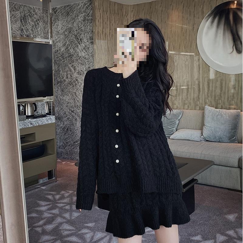 プレミアム韓国冬スタイルセット 厚手のニットセット 快適なオ - Women Fashion Korean のレビューと価格