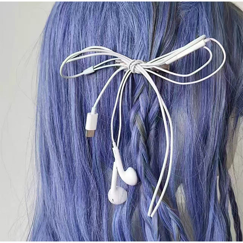 ヘッドホンワイヤーボウヘアクリップ 韓国 Y3K ライトアビ - Women'S Y3K Fashion のレビューと価格